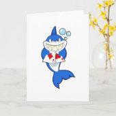 Haai bij Poker met Pokerkaarten Kaart (Gele Bloem)