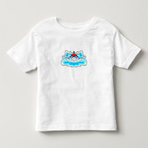 Haai bij zwemmen met zwembril kinder shirts