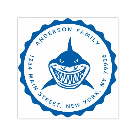 Haai, Creëer Uw Familienaam Zelfinktende Stempel (Design)