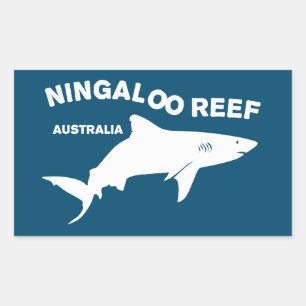 Haai duiken in Australië, Ningaloo Reef Rechthoekige Sticker