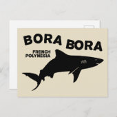 Haai duiken in Bora Bora Briefkaart (Voorkant / Achterkant)