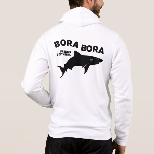 Haai duiken in Bora Bora Hoodie (Achterkant)