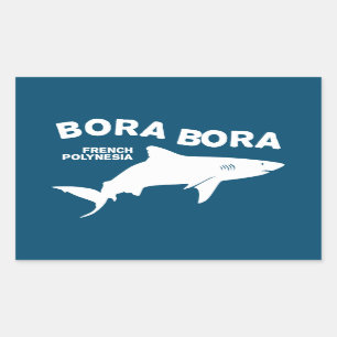 Haai duiken in Bora Bora Rechthoekige Sticker
