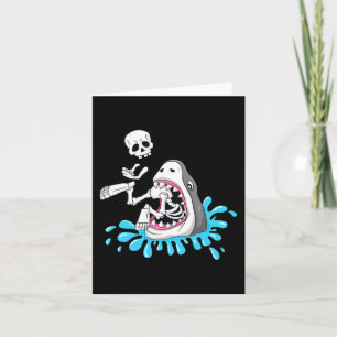 Haai Eats Skeleton Fun Halloween Jongens Meisjes K Kaart