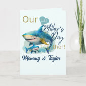 Haai en baby eerste Moederdag samen Kaart (Voorkant)