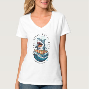 haai eten pizza   De grote witte beet Jawsome T-shirt