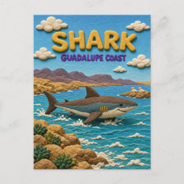 Haai Guadalupe Kust Moderne KlayKoo Briefkaart