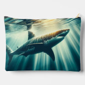 Haai in het diepblauwe zee & zonlicht etui (Achterkant)