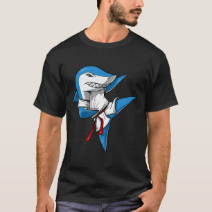Haai Karate Ninja Vechtkunst Kickboksen Jiu-jit T-shirt