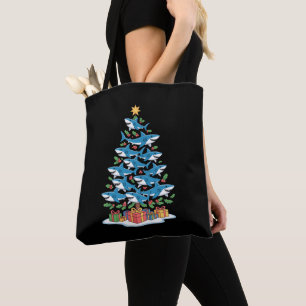 Haai Kerstboom Hulst Kerstmis Oceaan Vis Vakantie Draagtas
