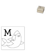 Haai Kind Leuke Kawaii Monogram Initiaal Rubber S Rubberstempel (Gestempeld)