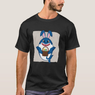 Haai Konijn Paaseieren Grappige Jacht Meisjes Jong T-shirt