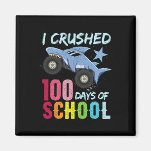 haai monster vrachtwagen 100 dagen van school kled magneet