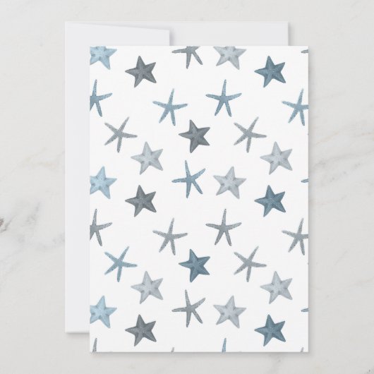 Haai onder het Zee Ocean Animals Baby shower Kaart (Achterkant)