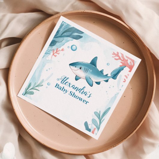 Haai onder het Zee Ocean Animals Servet