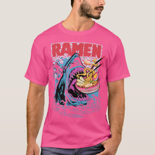 Haai Ramen Tonkotsu Soep Pittige Noedel Haai Ramen T-shirt