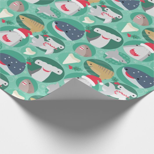 Haai Soort Kerst Inpakpapier (Hoek)