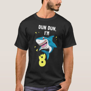 Haai Verjaardag 8 Jaar Oud Jongen Meisje Haaien Le T-shirt