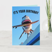 HAAI VERJAARDAG GRAPPIG KILLER SHARK WENSKAART