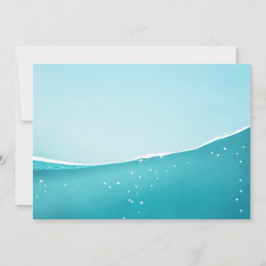 Haai Verjaardag Zwembad party boy Haai Bijt Aas Zw Kaart (Achterkant)