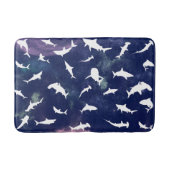 Haai vis witte schaduw op donkere galaxy Space Badmat (Voorkant)