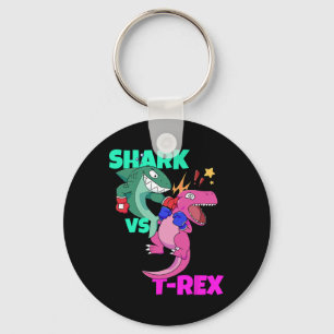Haai Vs Dinosaur T Rex Bokshandschoenen Voor Kinde Sleutelhanger