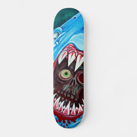 Haai VS Zombie Skateboard (Voorkant)