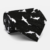 Haai witte schaduw op donkere galaxy Space Stropdas (Opgerold)