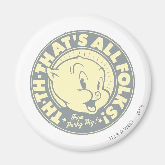 Haaie TH-TH-DAT IS ALLE FOLKS! Magneet (Voorkant)