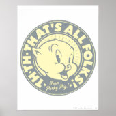 Haaie TH-TH-DAT IS ALLE FOLKS! Poster (Voorkant)