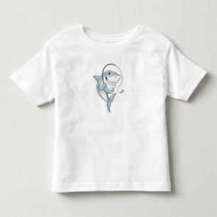 Haaien als Fisher met Geviste staaf Kinder Shirts