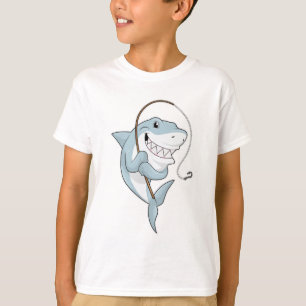 Haaien als Fisher met Geviste staaf T-shirt