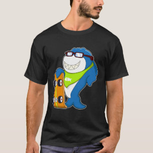 Haaien als Skater met Skateboard T-shirt