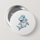 Haaien als zuster met coat ronde button 7,6 cm (Voorkant /achterkant)