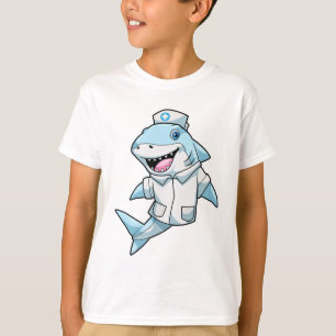 Haaien als zuster met coat t-shirt