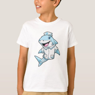 Haaien als zuster met coat t-shirt
