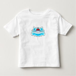 Haaien bij zwemmen met zwembril kinder shirts
