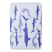 Haaien Blauw Badmat (Voorkant Verticaal)