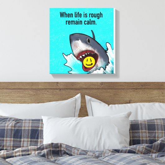 Haaien Canvas Afdruk (Insitu (Slaapkamer))