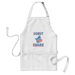 Haaien die een donut eten standaard schort