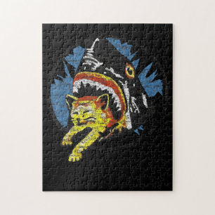 Haaien die een kattebrok eten legpuzzel