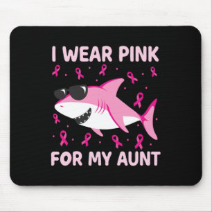 Haaien die ik roze Draag heb voor mijn tante Borst Muismat