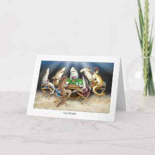 Haaien die kaarten afspelen Kaart Sharks Birthday