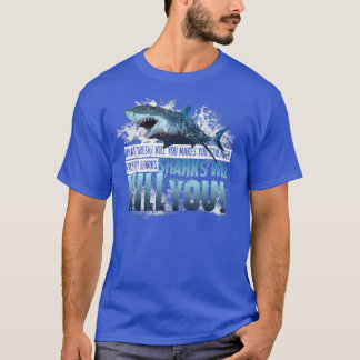 Haaien doden je vlinderhaaien voor surfers t-shirt