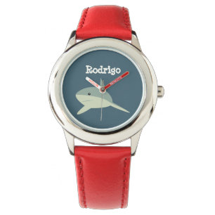 Haaien Eenvoudig Jouw naam zonder cijfers Boys Wri Horloge