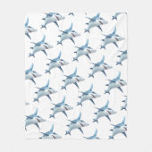 Haaien Fleece Deken (Voorkant)