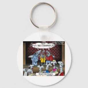 Haaien Folk Zangers Grappige Cadeaus T-shirts & Ka Sleutelhanger