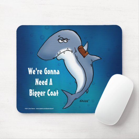 Haaien hebben een grotere munt nodig, Funny Blue M Muismat (Met muis)