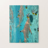 Haaien in de lagune Bora jigzaag Legpuzzel (Verticaal)