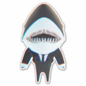 Haaien in een schattige stekelstaafje sticker (Voorkant)